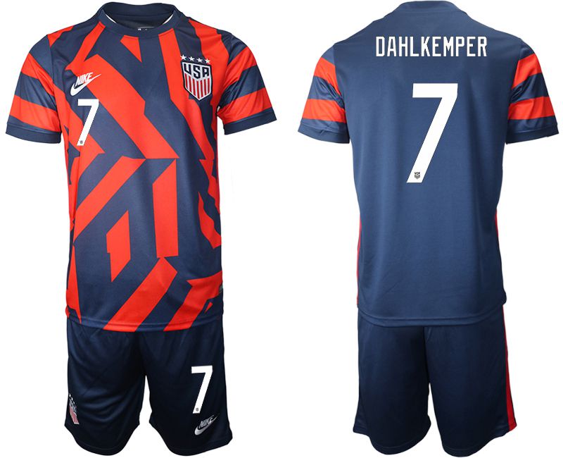 Men 2020-2021 National team United States away #7 blue Nike Soccer Jersey->united states jersey->Soccer Country Jersey